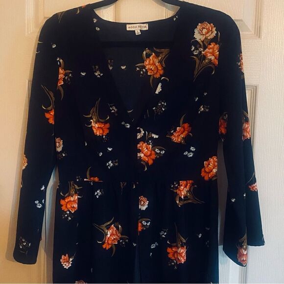 Moon River Floral Kimono Open Dress - Picture 9 of 12